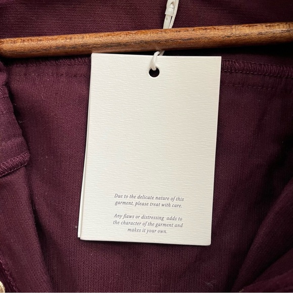 The Jetset Diaries Delphine Velvet Burgundy Long Sleeve Button Up Pocketed Dress - Picture 10 of 13